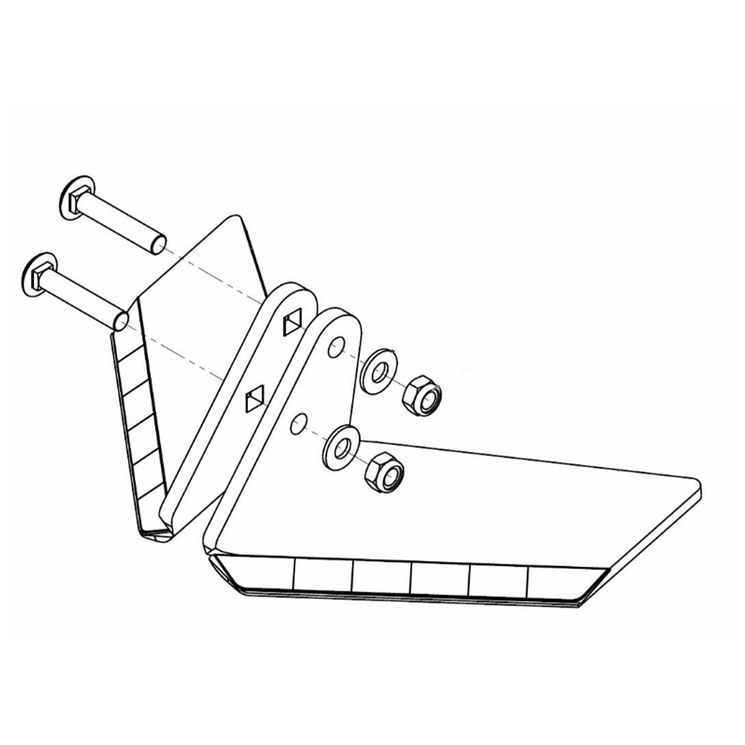 Kit aileron carbure pour déchaumeur à dents AGRISEM Agromulch, AGM11-03-011, pièce origine