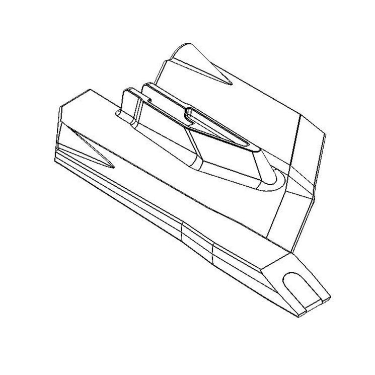 Soc à aileron 550 mm avec plaquette Carbure G2 pour déchaumeur à dent, cultivateur Agrisem, TCS-SOC554W-MC2, droit, pièce origine