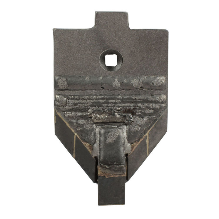 Pointe avec plaquette carbure et rechargement, pour déchaumeur à dents, cultivateur, LEMKEN Smaragd/Thorit/Topas/Religieux, 120x20 mm, 3374388, pièce interchangeable