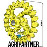 Roue Crosskill 470x85, pour arbre 55, Vaderstad 101106, Interchangeable