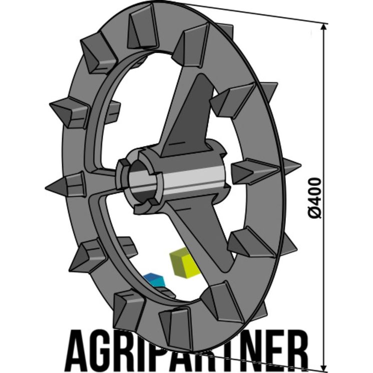 Roue Crosskill 400x70, pour arbre 50, Lemken 4239010, Interchangeable