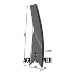 Versoir déflecteur 335x80x12 mm pour dechaumeur à dents AMAZONE Cénius, 78708736, droit, pièce interchangeable