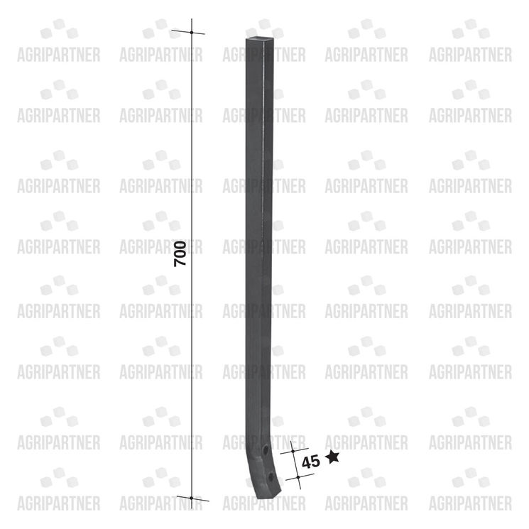 Dent 25x25 efface trace, multi usage, à placer derrière roue de tracteur, pièce interchangeable