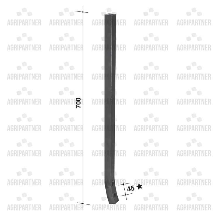 Dent 35x35 efface trace, multi usage, à placer derrière roue de tracteur, pièce interchangeable