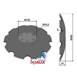 Disque crénelé 465x5 mm, 3490471, 6 trous, pour LEMKEN HELIODOR, NIAUX 200