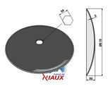 Disque lisse 610x5 mm, alésage hexagonal 90 mm, trou hexagonal, NIAUX 200