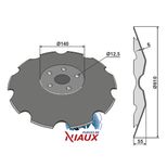 Disque crénelé 610x6 mm, 5 trous, 154626 VADERSTAD Carrier L, NIAUX 200