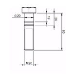 Boulon de sécurité Ø20 mm, écrou Nylstop M20 8.8 zingué, BSC-508, à l'unité, AGRISEM