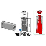 Entretoise à souder 110 mm Ø40x26x35x55 mm pour dents avec filet M24, UNIVERSEL, pièce interchangeable