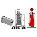 Entretoise à souder 110 mm Ø50x32x40x55 mm pour dents avec filet M30, UNIVERSEL, pièce interchangeable