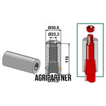 Entretoise à souder 110 mm Ø50,8x25,3x35,2 mm pour dents avec ergot d´arrêt, KVERNELAND, pièce interchangeable