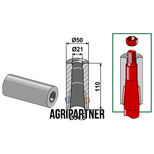 Entretoise à souder 110 mm, Ø50x21x34,5 mm pour dents avec ergot d´arrêt, UNIVERSEL, pièce interchangeable