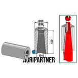 Entretoise à souder 120 mm, Ø60x30x46 mm pour dents de chargeur 1000 mm Ø42 mm, UNIVERSEL, pièce interchangeable