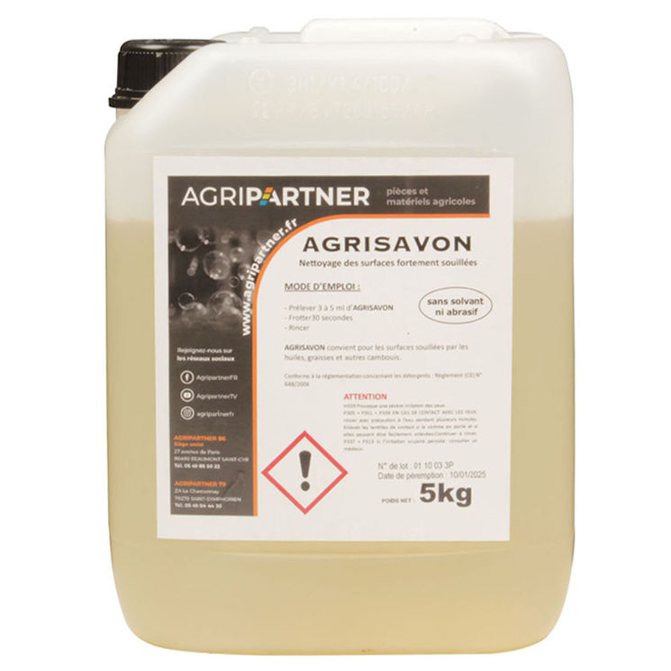 Bidon nettoyant mains et surfaces souillées, AGRISAVON, 5kg, 81203/5