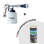 Pack pistolet de nettoyage pneumatique + nettoyant textile 1L