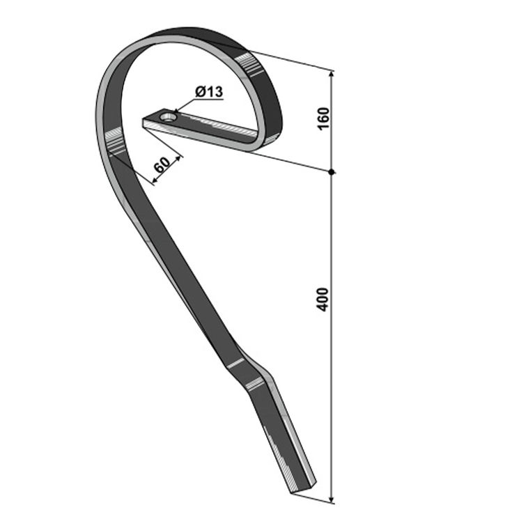 Dent niveleuse SZ 32x10, gauche, pour bineuse UNIVERSEL, 310621 - 501073 - 0603492, pièce interchangeable