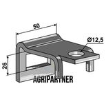 Bride 50x15mm de vibroculteur, pour dent de 32x12, pièce interchangeable