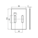 Décrottoir 125x90 mm, pour herse FERABOLI, pièce interchangeable