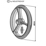 Roue lisse Ø510x50 mm, Cambridge, fonte GGG50, UNIVERSEL, pièce interchangeable