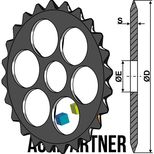 Roue étoile Ø530x102 mm Cambridge, intermédiaire, 15169, pour rouleau Dalbo, pièce interchangeable