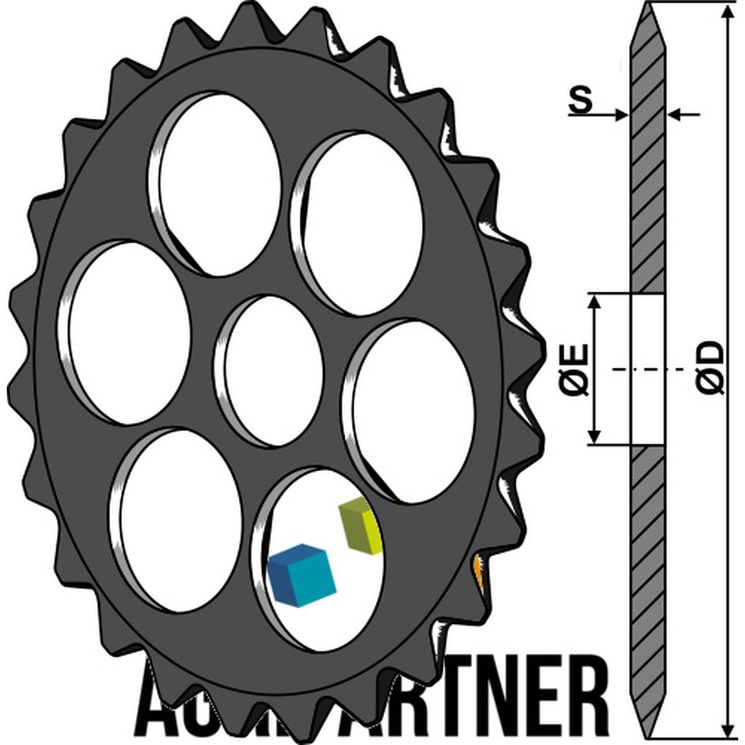 Roue étoile Ø530x102 mm Cambridge, intermédiaire, 15169, pour rouleau Dalbo, pièce interchangeable