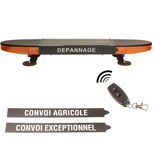 Rampe de signalisation LED sans fil, convoi dépannage, fixation magnétique, homologuée R65-R10