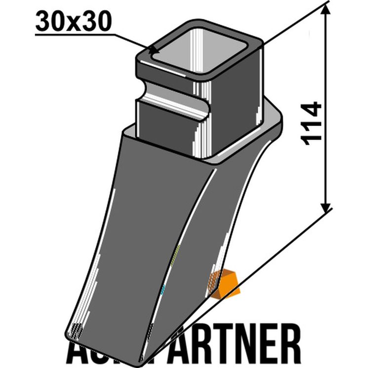 Injecteur de semence type BOURGAULT, 300-ATM-1020, 30x30 / 114mm, pièce origine