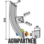 Soc de semis 235x190x12 mm, hauteur 40 mm, trou 10,5 mm, pour semoir FIONA, 2137301 - 2.137.301, pièce interchangeable