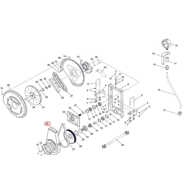 Carter turline B01030012 pour semoir OZDOKEN