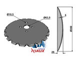 Disque semeur, 350x4mm, 90085510Z, pour semoir Rabewerk, NIAUX 200