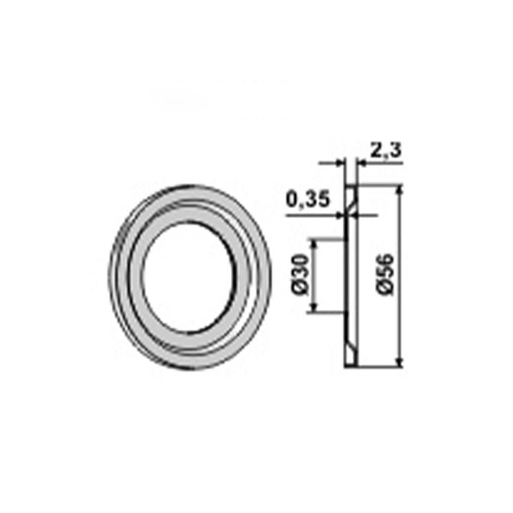 Bague d'étanchéité Ø30x59 mm pour semoir VADERSTAD Rapid, 413944, pièce interchangeable