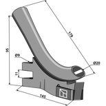 Tube de descente pour semoir VADERSTAD, 203795, pièce interchangeable