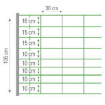 Filet électrifiable KOMBI pour chèvres, 1,06cm x 50m avec 14 piquets, BEAUMONT