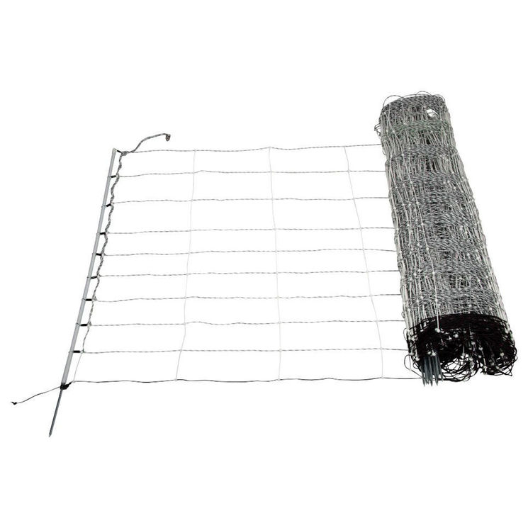 Filet électrifiable 105cm x 50m avec 14 piquets pour moutons, HORIZONT Turbomax