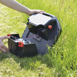 Électrificateur sur batterie avec un panneau solaire, HORIZONT Trapper AS50