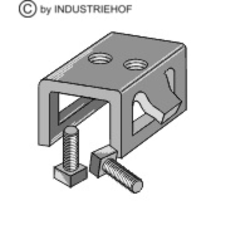 Bride de fixation avec boulons pour dent, cultivateur Bonnel, Marsk-Stig, 12800006 - 01010101, pièce interchangeable