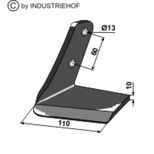 Aileron gauche pour déchaumeur à dents Farmet Turbulent 110x10mm, 3002403, pièce interchangeable