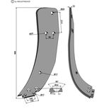 Lame 880 mm pour dent Durou, LAM706NM, gauche, pièce interchangeable