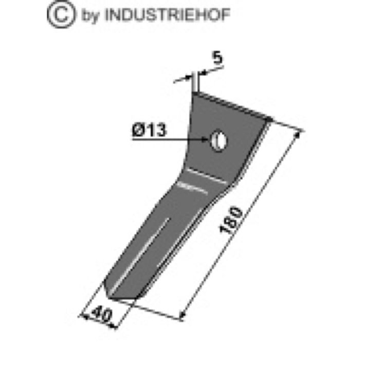 Décrottoir, Racloir 180x75x40 pour semoir VADERSTAD, 451404-1, pièce interchangeable