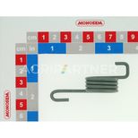 Ressort de torsion 4 spires, Ø23mm, fil 4mm, longueur 12mm, pour semoir MONOSEM, 10153063 - 7186, pièce origine