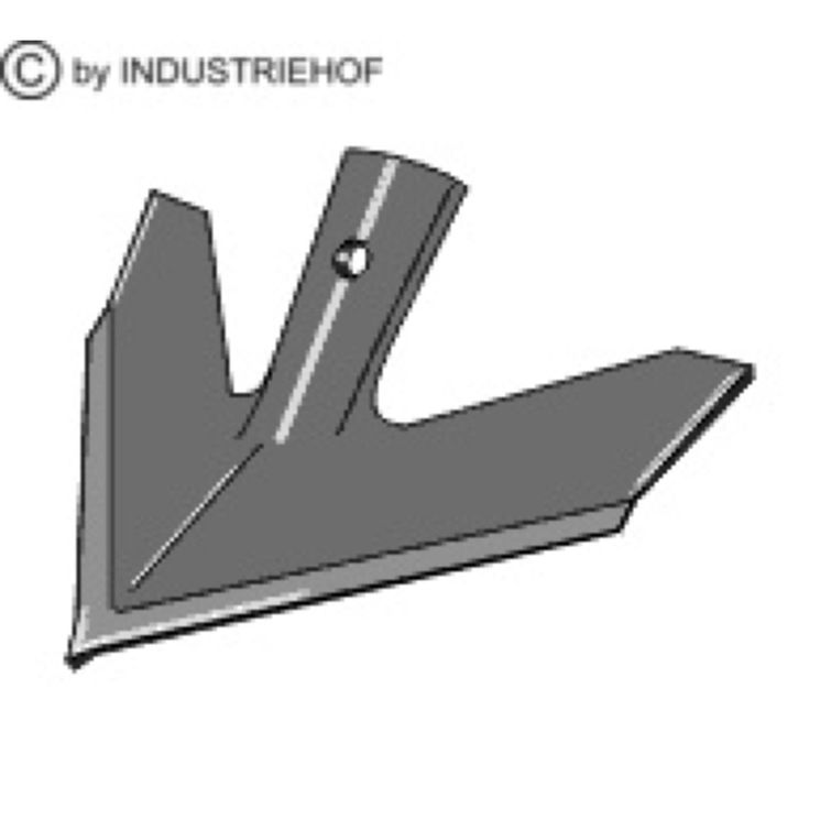 Soc triangle type BOURGAULT, 200-PWV-1108, RF23558, pour déchaumeur à dent UNIVERSEL, largeur 280 mm, pièce origine