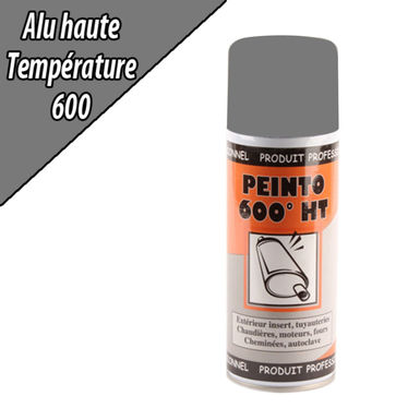 Peinture aerosol Haute temperature - Rouge - 400ml
