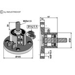 Moyeu de disque, entraxe 86 mm, epaisseur 15 mm, M20x1,5 Universel, pièce interchangeable