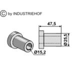 Entretoise épaulée 25,5x15,2xlong.47,5mm pour débroussailleuse, pièce interchangeable