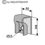 Support 2129-235X pour Fléau de broyeur de paille JF Stoll, pièce interchangeable