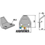 Couteau de mélangeuse MARMIX, FARESIN, trous 8,5 mm, 59x76x4 mm, pièce interchangeable