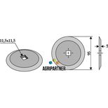 Couteau de mélangeuse VAN LENGERICH, MARMIX, DELAVAL, EUROCOMP, 65598, 94689630, pièce interchangeable