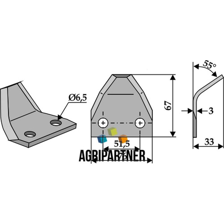 Couteau de mélangeuse KUHN, AUDUREAU, A7153001, pièce interchangeable