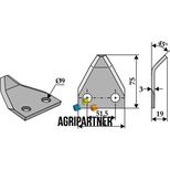 Couteau de mélangeuse STRAUTMANN, MARMIX, 60644506, pièce interchangeable