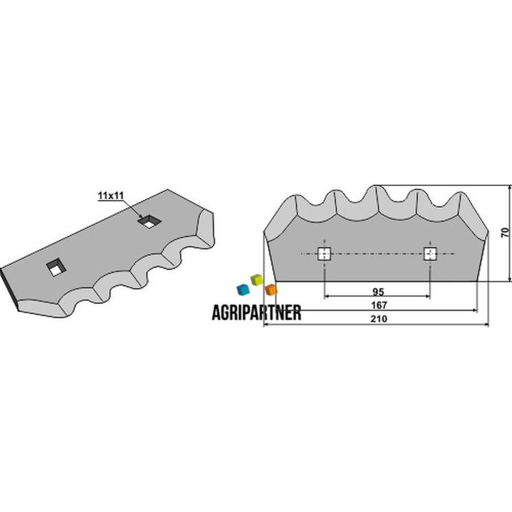 Couteau de mélangeuse MARMIX, 208.128/2, pièce interchangeable